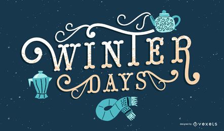 Wintertage Schriftzug Design Wintertage Schriftzug Design