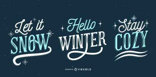 Conjunto de letras de inverno Conjunto de letras de inverno