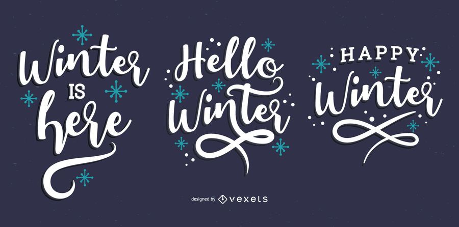Olá conjunto de letras de inverno Olá conjunto de letras de inverno
