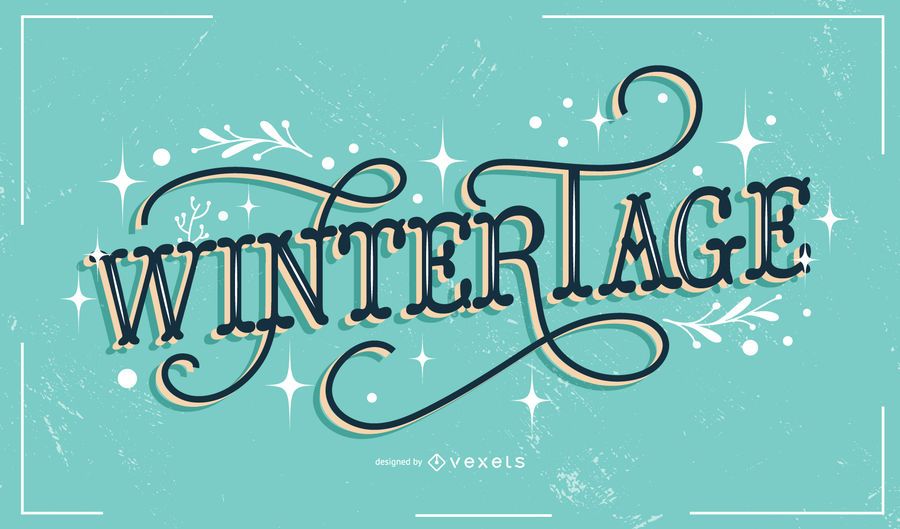 Wintertage german lettering Wintertage german lettering