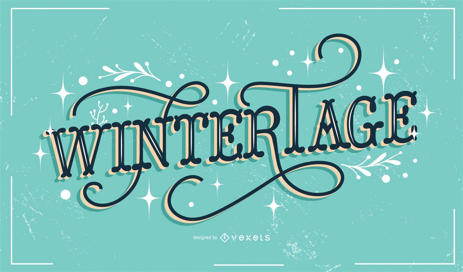Wintertage german lettering