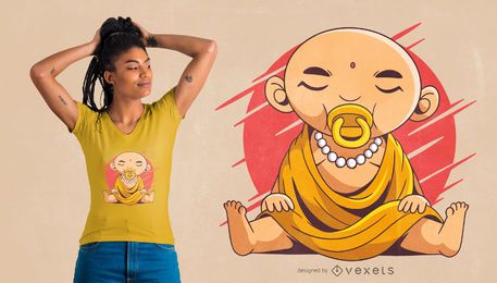 Diseño de camiseta baby buddha