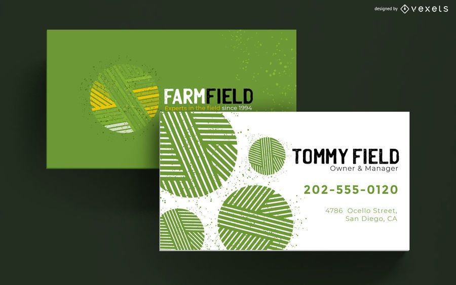 Farm field business card Farm field business card