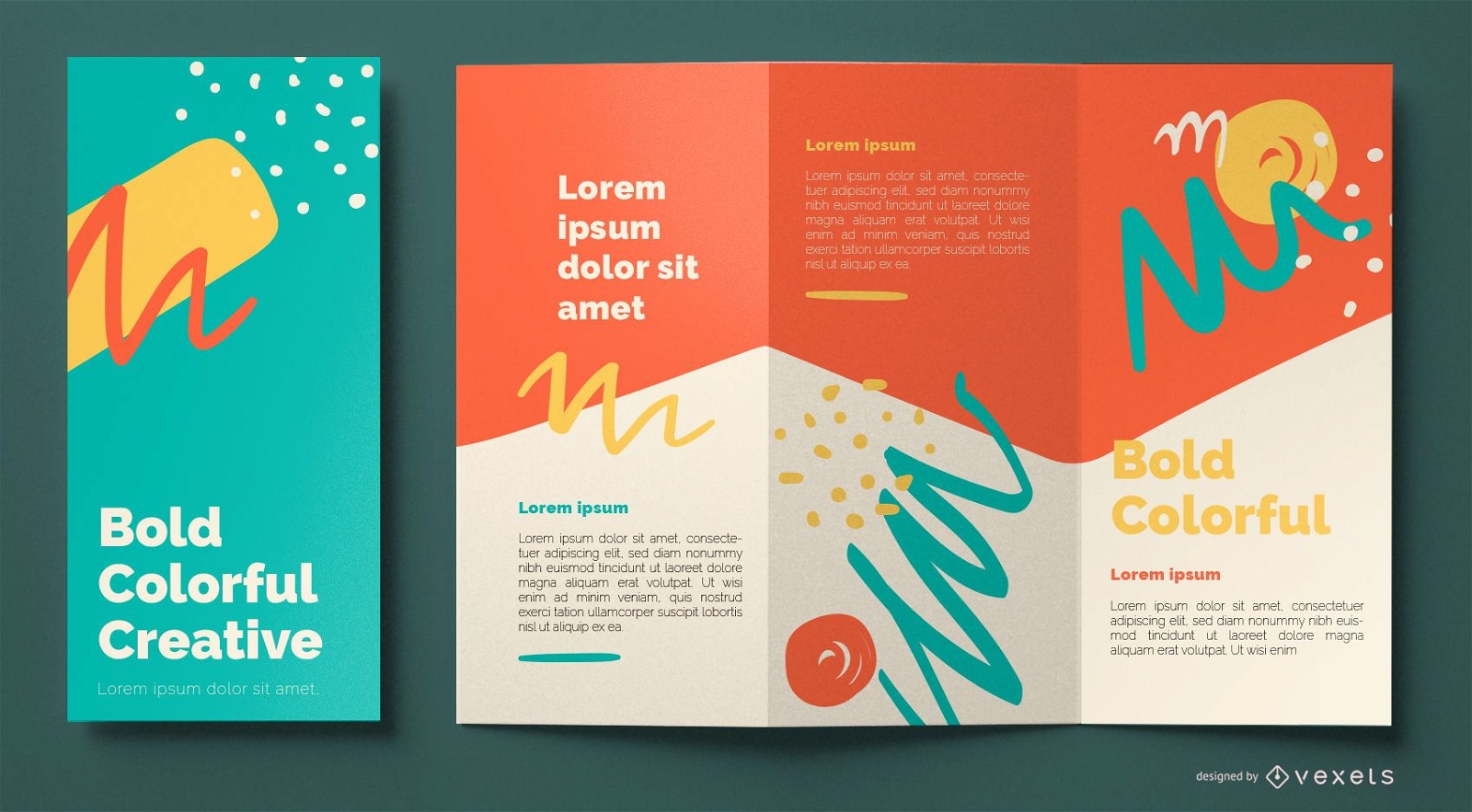 Colorful abstract brochure template