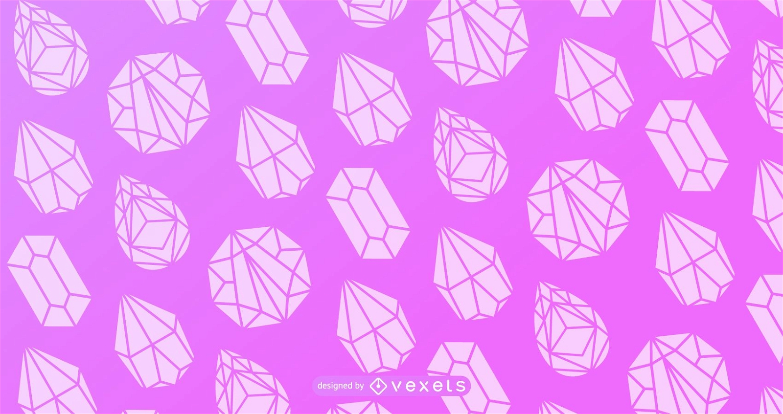 Crystal silhouette pattern design