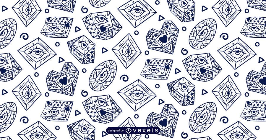Kristallaugenmuster Design Kristallaugenmuster Design