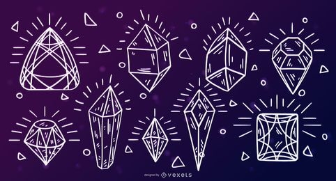 Crystal gems stroke set