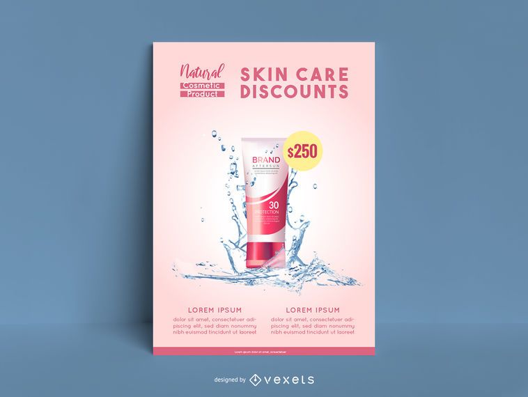 Cosmetics poster template Cosmetics poster template