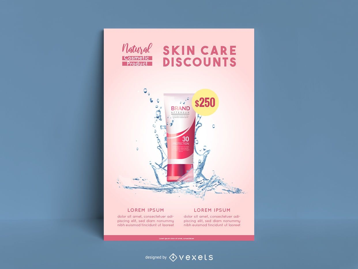 Cosmetics poster template