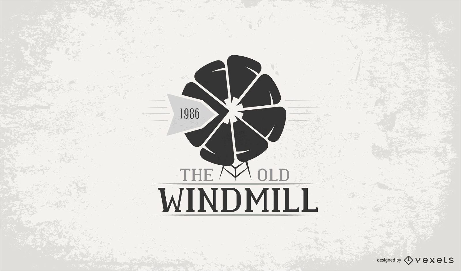 Tamplate do logotipo do moinho de vento