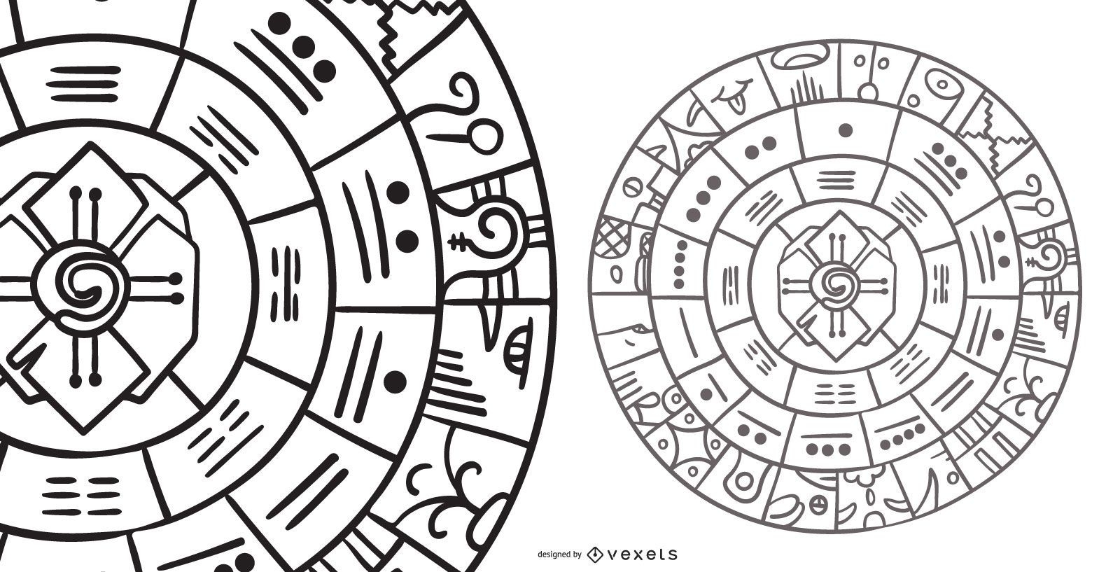 Design abstrato de roda maia