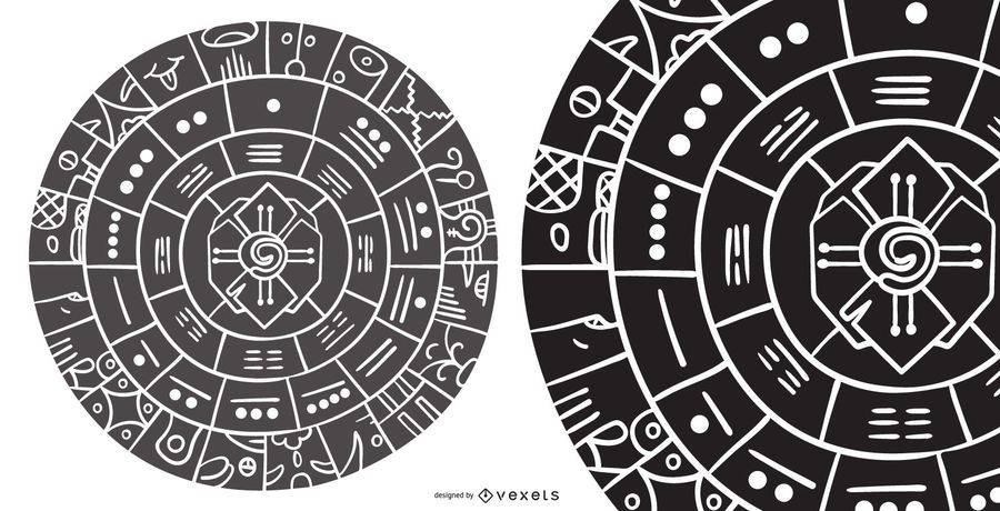 Abstraktes Mayarad-Schattenbild-Design Abstraktes Mayarad-Schattenbild-Design