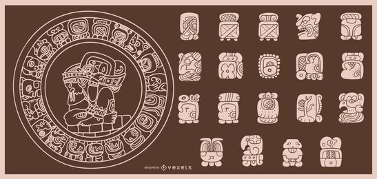 Mayan Calendar Stroke Design Mayan Calendar Stroke Design
