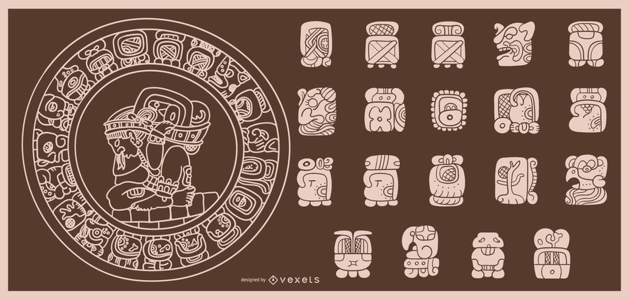 Mayan Calendar Stroke Design Mayan Calendar Stroke Design