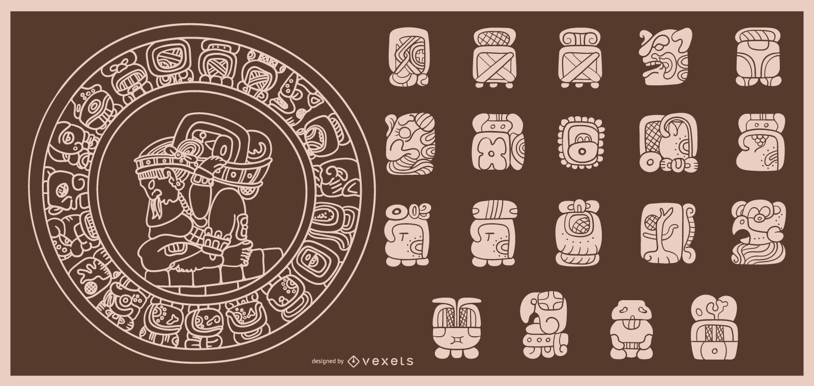 Mayan Calendar Stroke Design