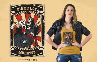 Día de los Muertos Casal Design de t-shirt Día de los Muertos Casal Design de t-shirt