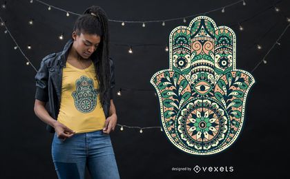 Ornamental Hamsa Hand T-shirt Design Ornamental Hamsa Hand T-shirt Design