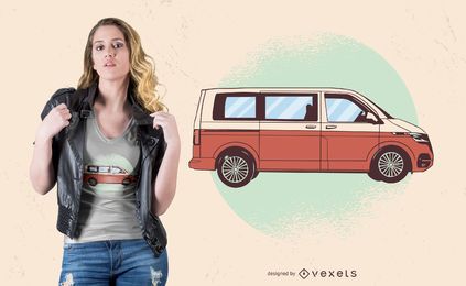 Red Van T-shirt Design Red Van T-shirt Design