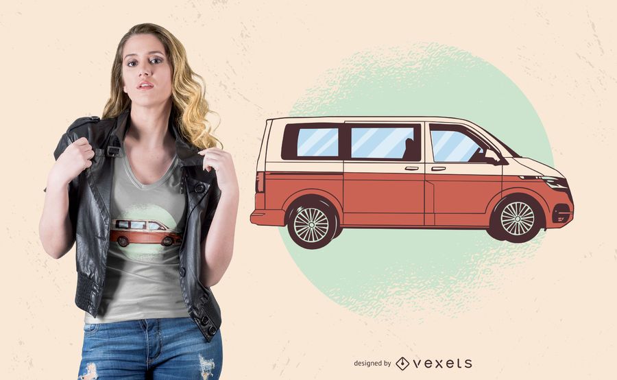 Red Van T-shirt Design Red Van T-shirt Design