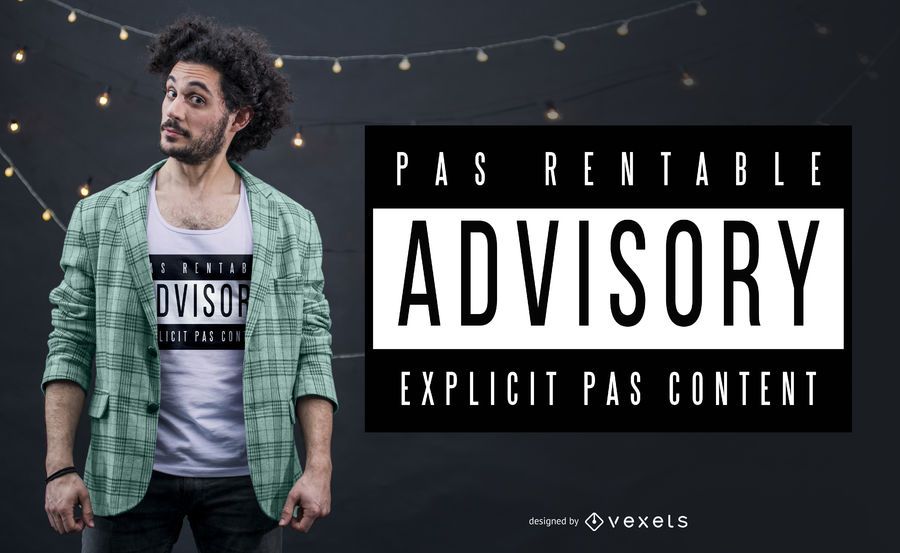 Pas Rentable Quote T-shirt Design Pas Rentable Quote T-shirt Design