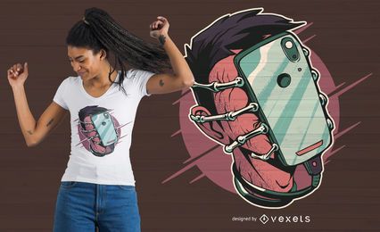 Phone Facehugger T-shirt Design Phone Facehugger T-shirt Design