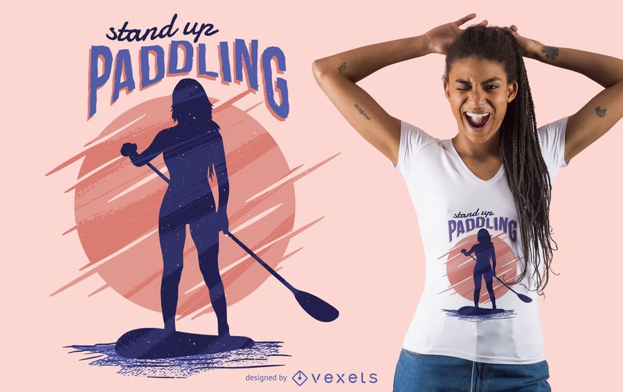 Stand up paddling t-shirt design Stand up paddling t-shirt design