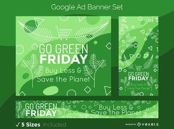 Green Friday Google Ads Banner Set