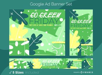 Green Nature Friday Google Ads Banner Set