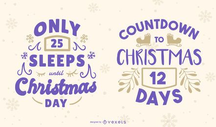 Christmas Countdown Editable Banner Set Christmas Countdown Editable Banner Set