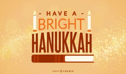 Design de banner de citação de livro de Hanukkah