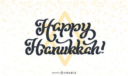 Happy Hanukkah Lettering Design