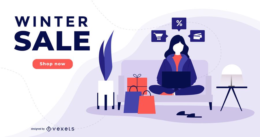 Diseño de banner de marketing de venta de invierno Diseño de banner de marketing de venta de invierno