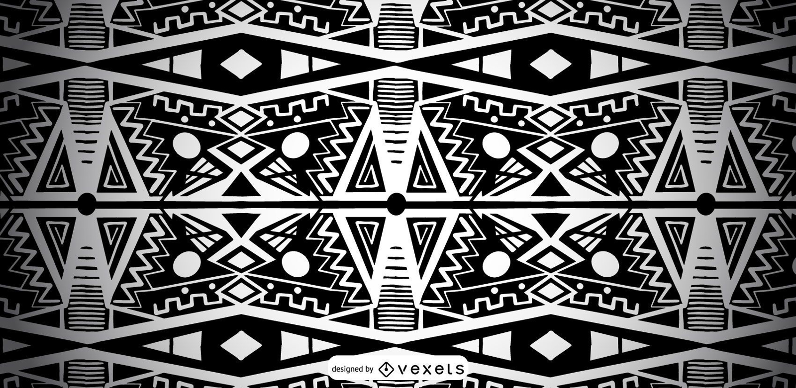 African Black and White Pattern Design