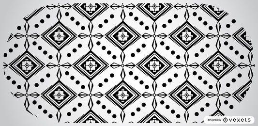Diseño de patrón azteca en blanco y negro Diseño de patrón azteca en blanco y negro
