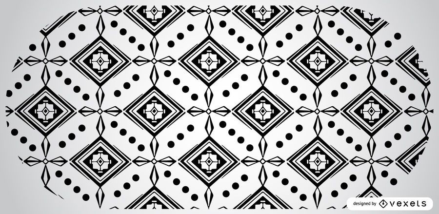 Black and White Aztec Pattern Design Black and White Aztec Pattern Design