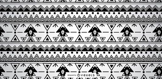 Design de padrão asteca preto e branco