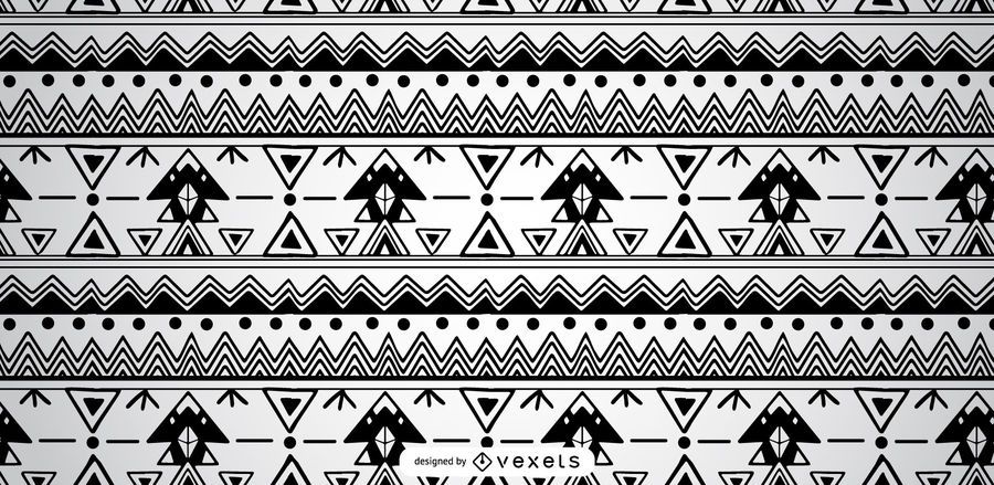Diseño de patrón blanco negro azteca Diseño de patrón blanco negro azteca