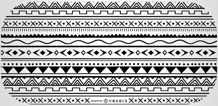 Aztec Geometric Black White Pattern Aztec Geometric Black White Pattern