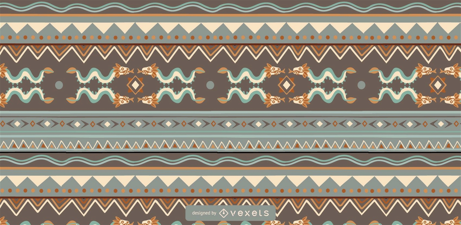 Diseño de patrón de color azteca
