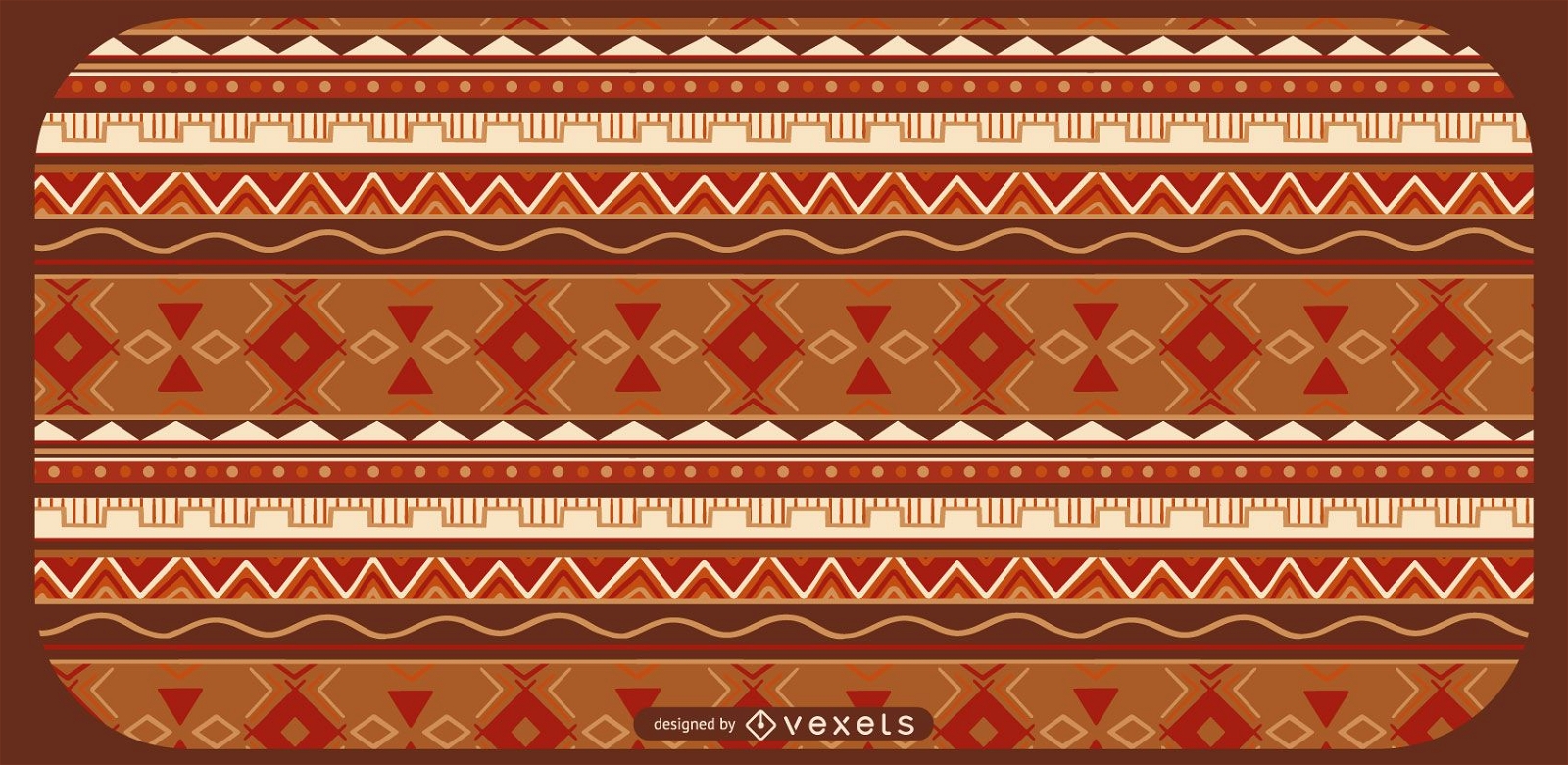 Design de padrão asteca vermelho
