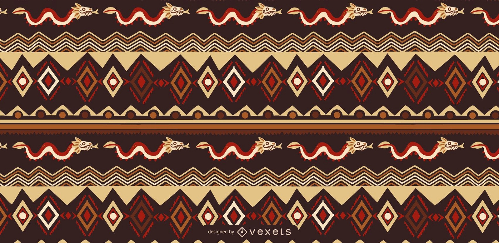 Design de padrão de estilo asteca