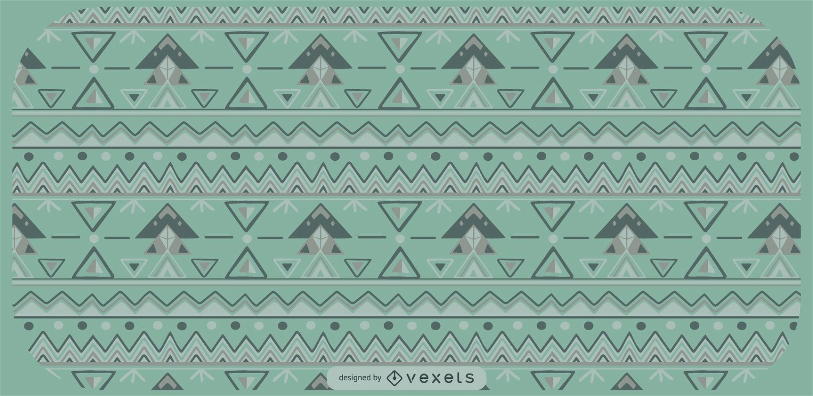 Aztec Triangle Shapes Pattern Design