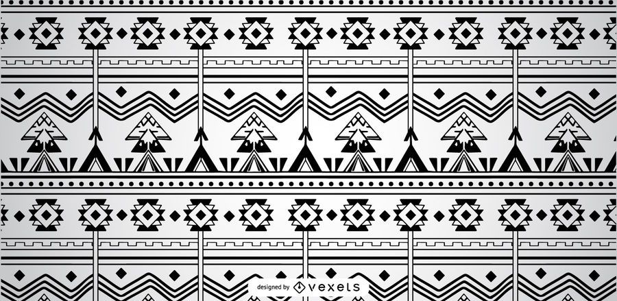 Black White Geomtetrical Aztec Pattern Black White Geomtetrical Aztec Pattern