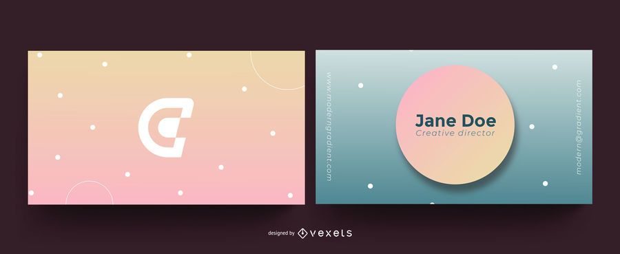 Abstract Modern Gradient Business Card Abstract Modern Gradient Business Card