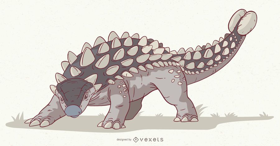 Ilustración De Dinosaurio Ankylosaurus - Descargar Vector