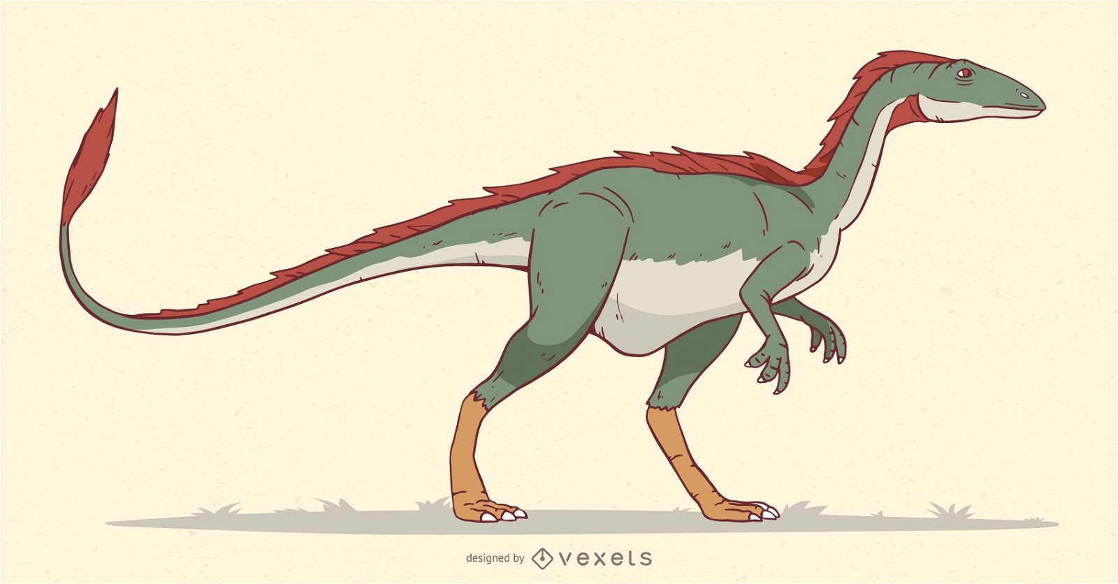 Ilustraci?n de dinosaurio Velociraptor