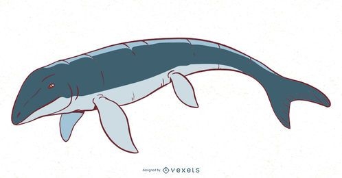Mosasaurus Dinosaur Illustration
