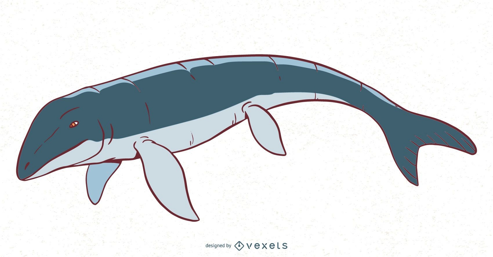 Design de ilustração de animais de dinossauro Mosasaurus
