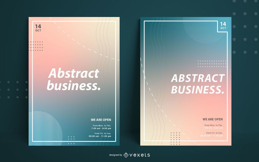 Gradient poster template Gradient poster template