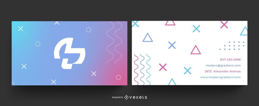 Geometric gradient business card Geometric gradient business card